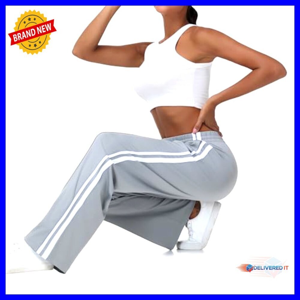 Loose Fit Athletic Track Pants with Zipper Pockets Drawstring Waist - Picture 3 of 6